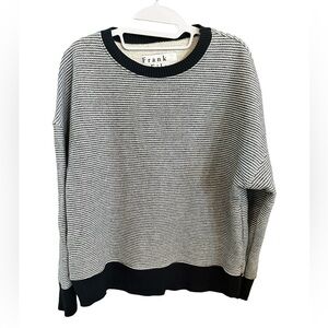 Frank & Eileen NWOT Ribbed Knit Sweatshirt Navy Size S